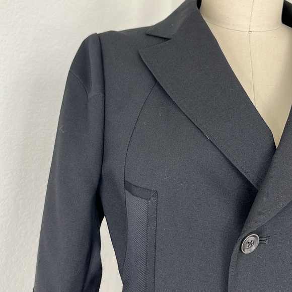 Shiro Sakai Wool Asymetric Placket Tailored Mixed Media Japan Blazer Coat Jacket - Picture 2 of 11